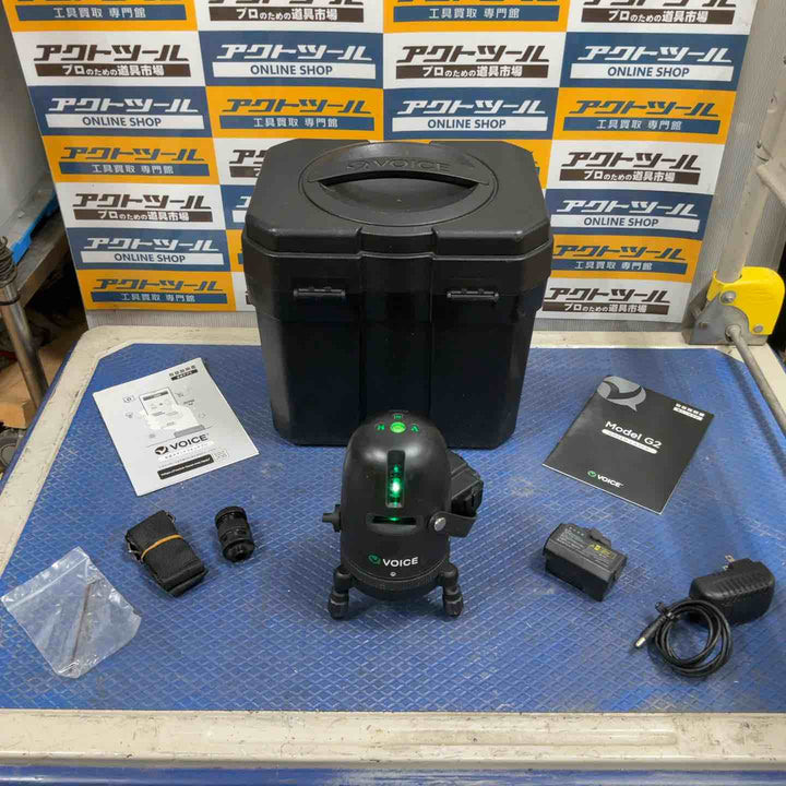 ◇VOICE レーザー墨出し器 グリーンレーザー Model-G2【草加店】