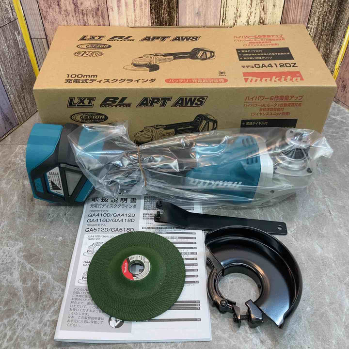 【未使用品】マキタ makita 18V 100mm コードレスディスクグラインダ GA412DZ 本体のみ【八潮店】
