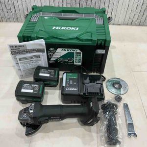 ◇HiKOKI(ハイコーキ) 36V 充電式 ディスクグラインダ G3610DC ブラック トイシ径100mm スライドスイッチ 蓄電池2個・充電器・ケース付 G3610DC(2XPBZ)【草加店】