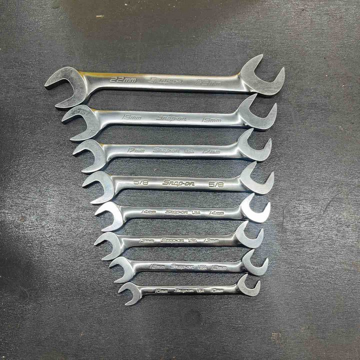 スナップオン(Snap-on)VSM5222B VSM5219A VS20B SVSM17 SVSM14 SVSM13 SVSM12 SVSM10　22,19,5/8,17,14,13,12,10 オープンエンドレンチ 8点　【越谷店】