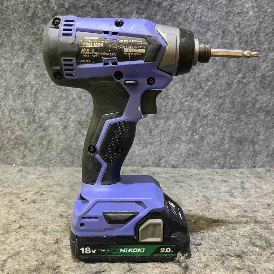 ハイコーキ(HIKOKI ※旧:日立工機) 18Vコードレスインパクトドライバ FWH18DA(2BG)【桶川店】
