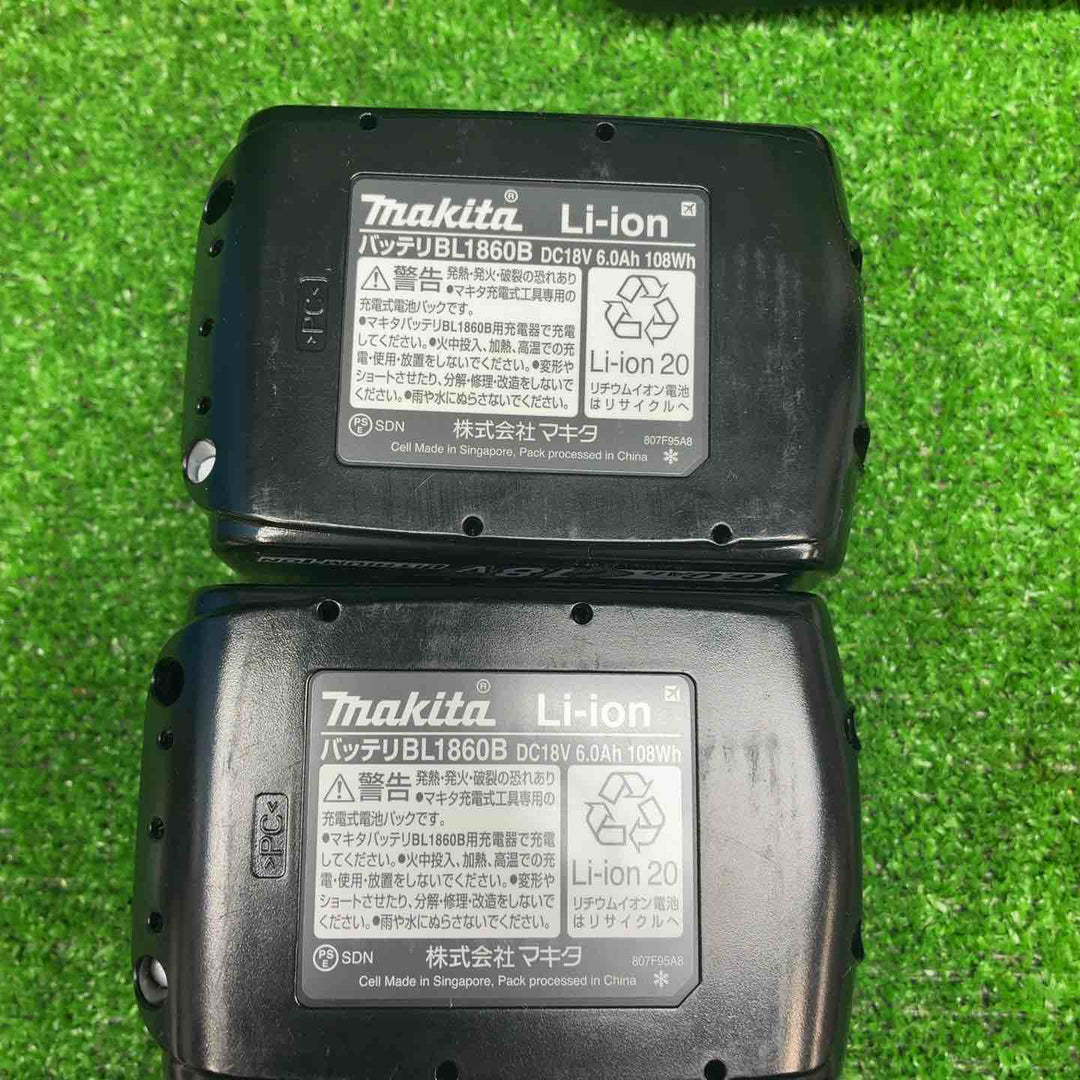 マキタ(makita) リチウムイオンバッテリー 18V/6.0Ah BL1860B 充電回数1回、2回/充電器 DC18RF セット【藤沢店】