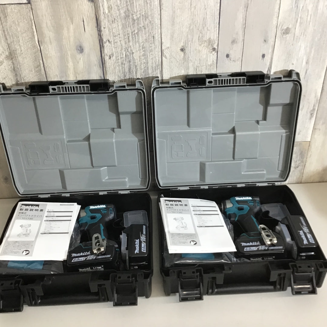 【未使用品】★makita マキタ 18V 充電式インパクトドライバ TD173フルセット 3台セット 青3台 ★送料無料★【戸田店】