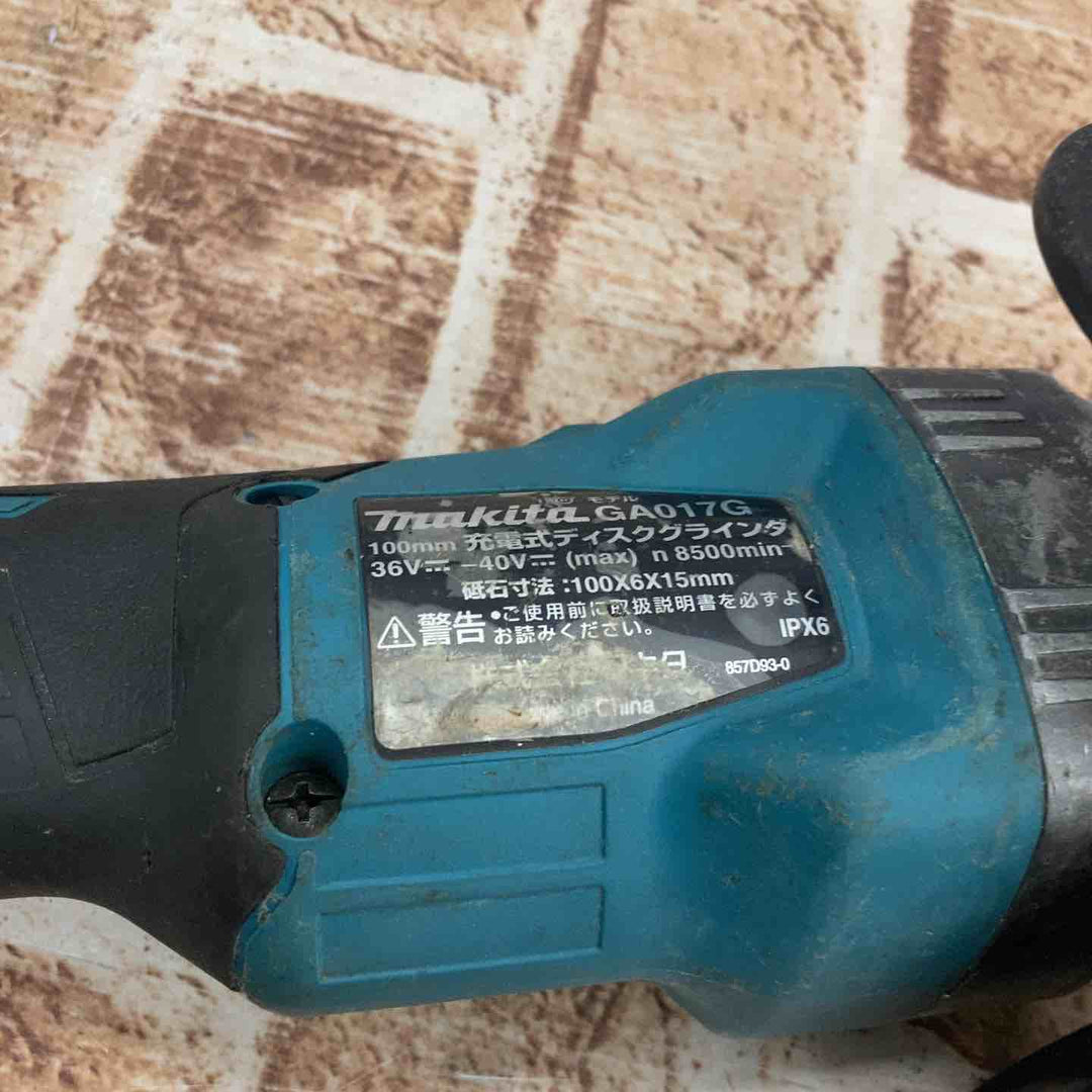 【中古品】マキタ(makita) 100mmコードレスディスクグラインダ GA017GZ【所沢店】