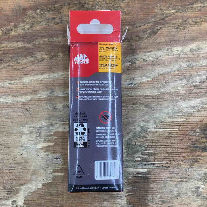 ▼MACTOOLS 4PCスプレー缶ホルダー 紫 FMCH-4PK-PUR【柏店】
