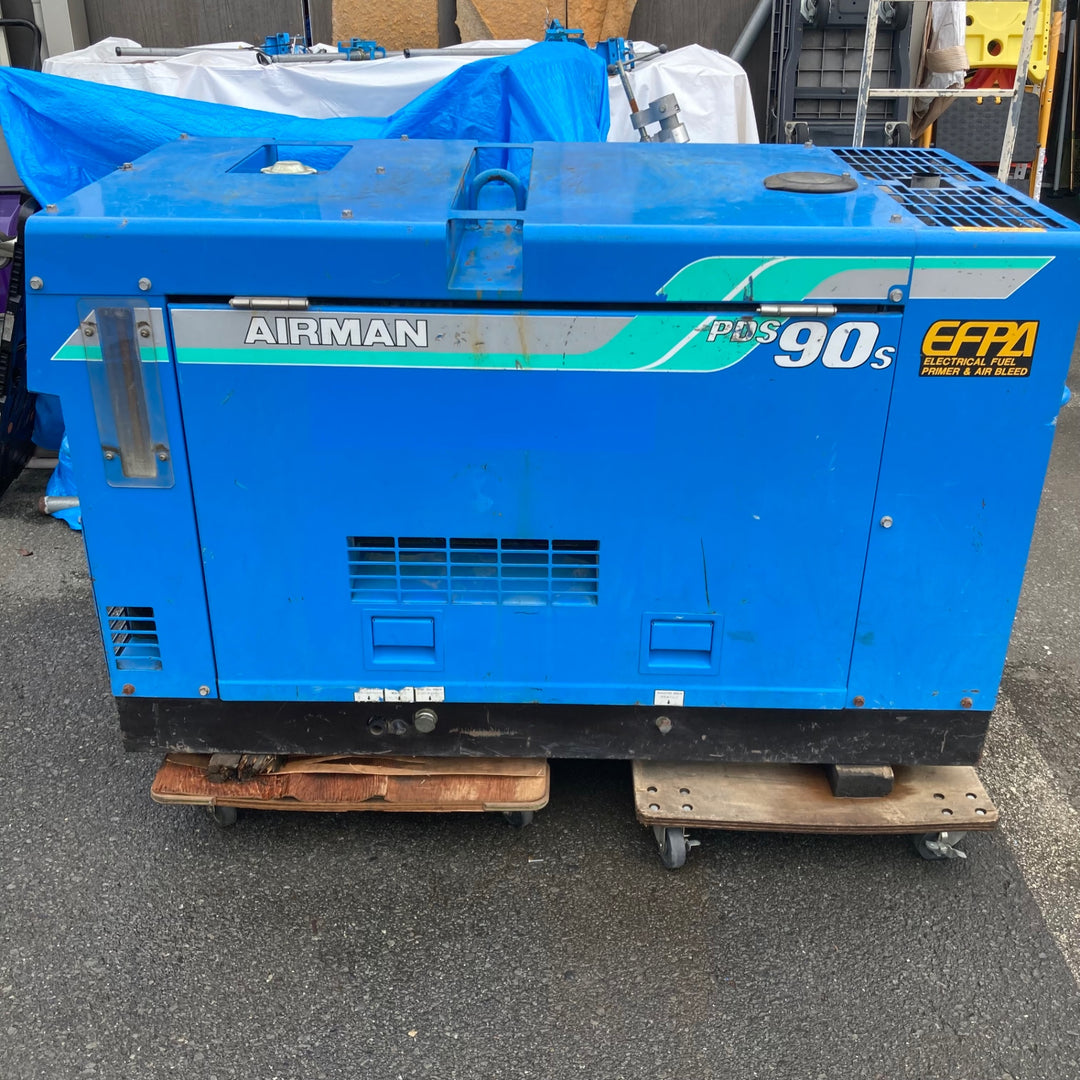 【中古品/店頭受取り限定】AIRMAN エアマン エンジン コンプレッサー型式 PDS90S ディーゼルエンジン 3510Hr【東大和店】