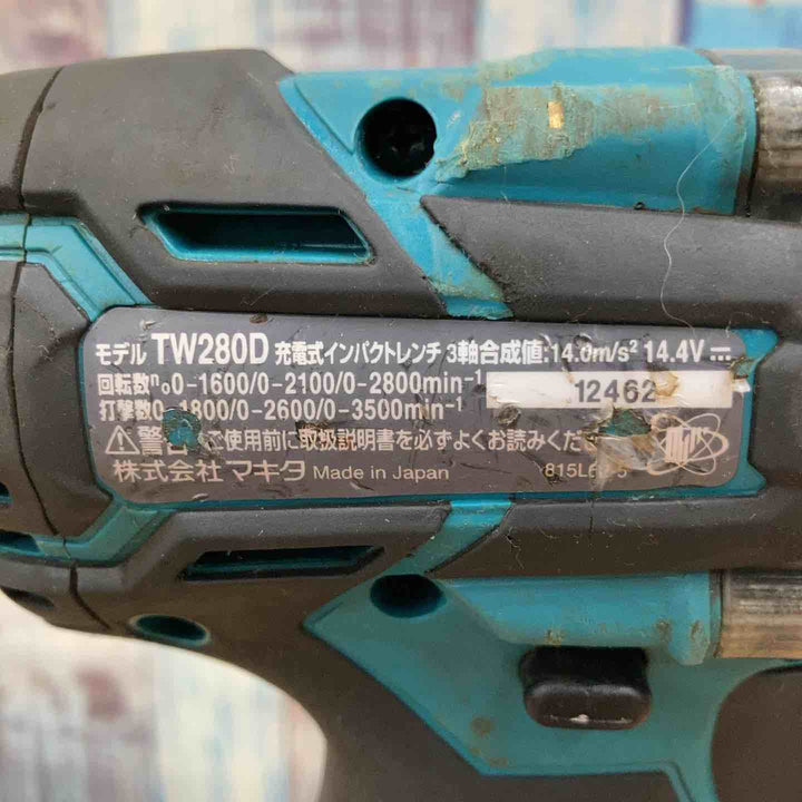 ★マキタ(makita) 14.4V コードレスインパクトレンチ TW280DRGX 付属バッテリー１つ【柏店】