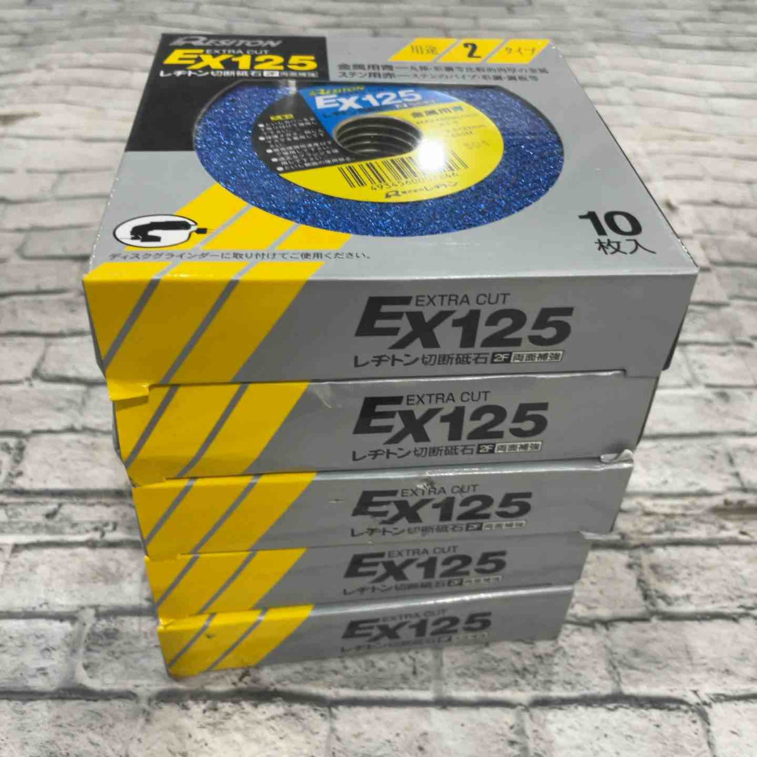 【未使用品】レジトン 切断砥石 EX EXTRA CUT 125mm 金属用 1箱10枚入り×10箱セット ※箱傷みあり【川口店】【破格！】