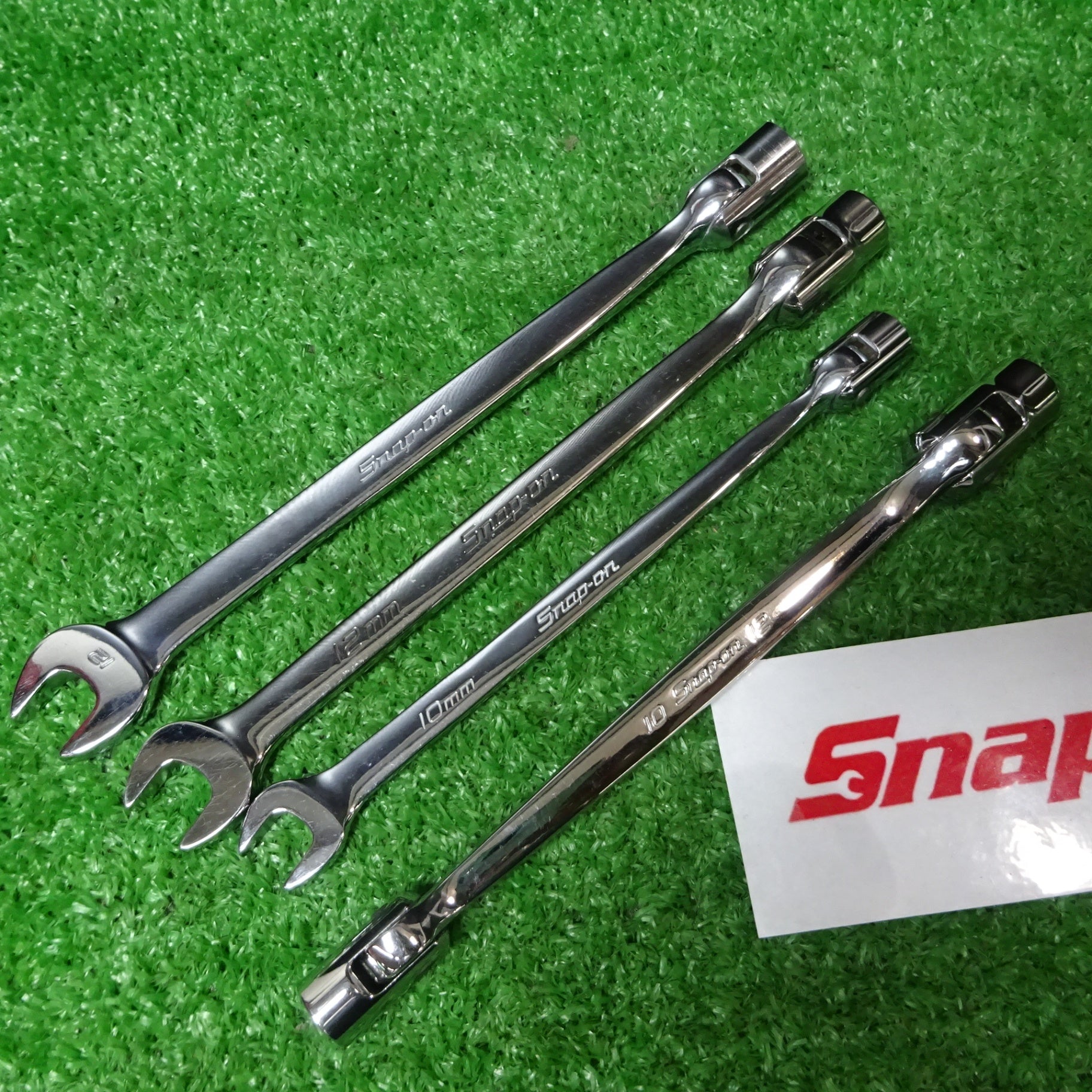 スナップオン/Snap-on フレックスコンビネーションレンチ FHOM 10mm、12mm2本 、ダブルフレックスヘッドボックスレンチ  FHM1012B 計4本セット【岩槻店】