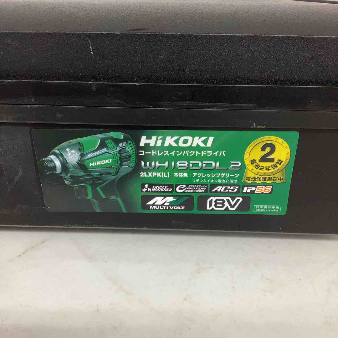 ★ハイコーキ(HIKOKI ※旧:日立工機) コードレスインパクトドライバー WH18DDL2(2LXPK)(L)【狭山】