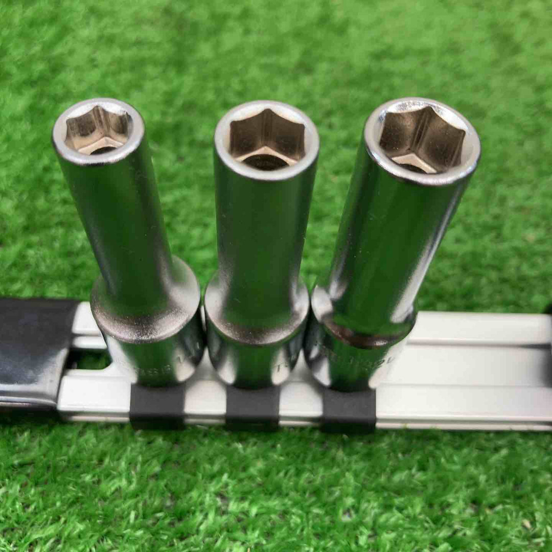 差込角9.5mm(3/8inch)　ディープソケット（６角）（インチサイズ）12本セット【富山店】◇BR