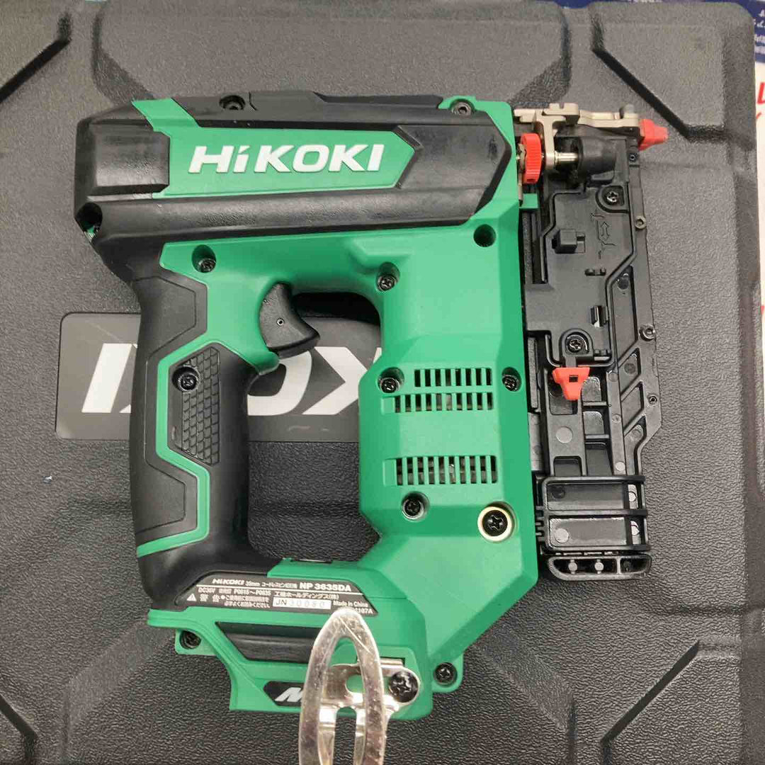 ★ハイコーキ(HIKOKI ※旧:日立工機) コードレスピンネイラ NP3635DA(NNK)　36V対応、替えブレード付属【戸田店】