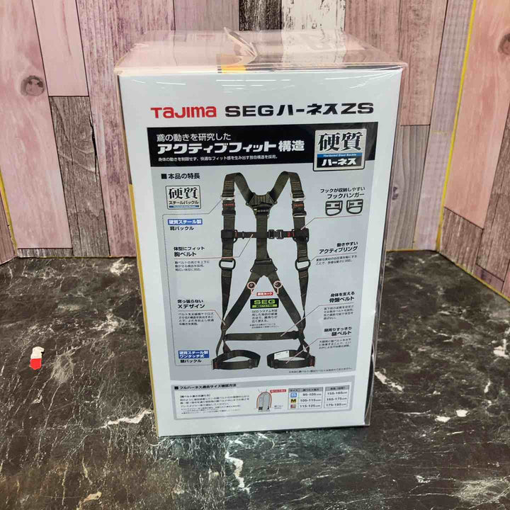 □タジマ(Tajima) ハーネスZS 黒 Lサイズ AZSL-BK【八潮店】