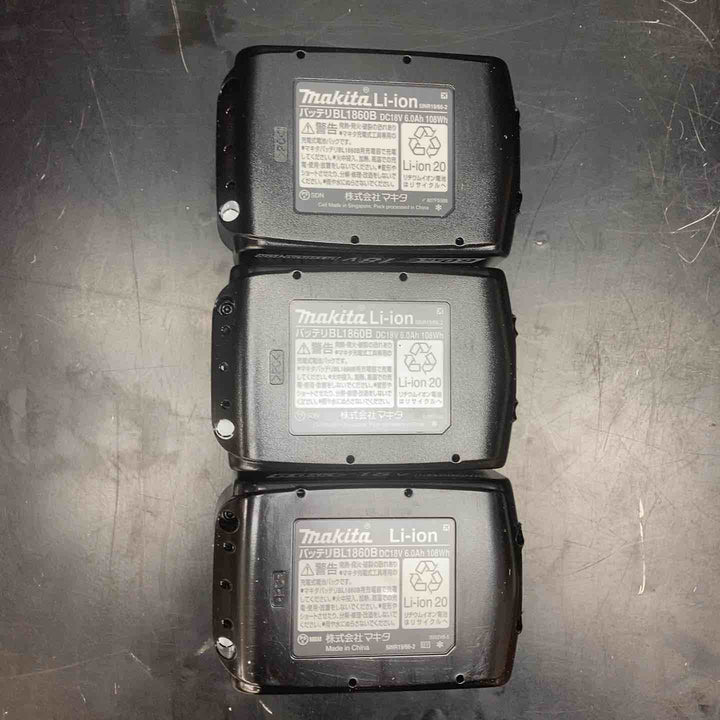 マキタ(makita) 純正 リチウムイオンバッテリー 18V/6.0Ah BL1860B 3個セット 正規品 ③【川越店】