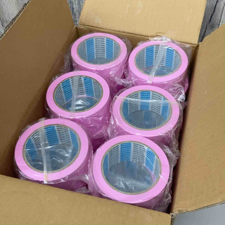 ▼日東電工(Nitto)床養生テープ さくら色 No.397 30巻 1箱 50mm×25ｍ 長期保管品②【戸田店】