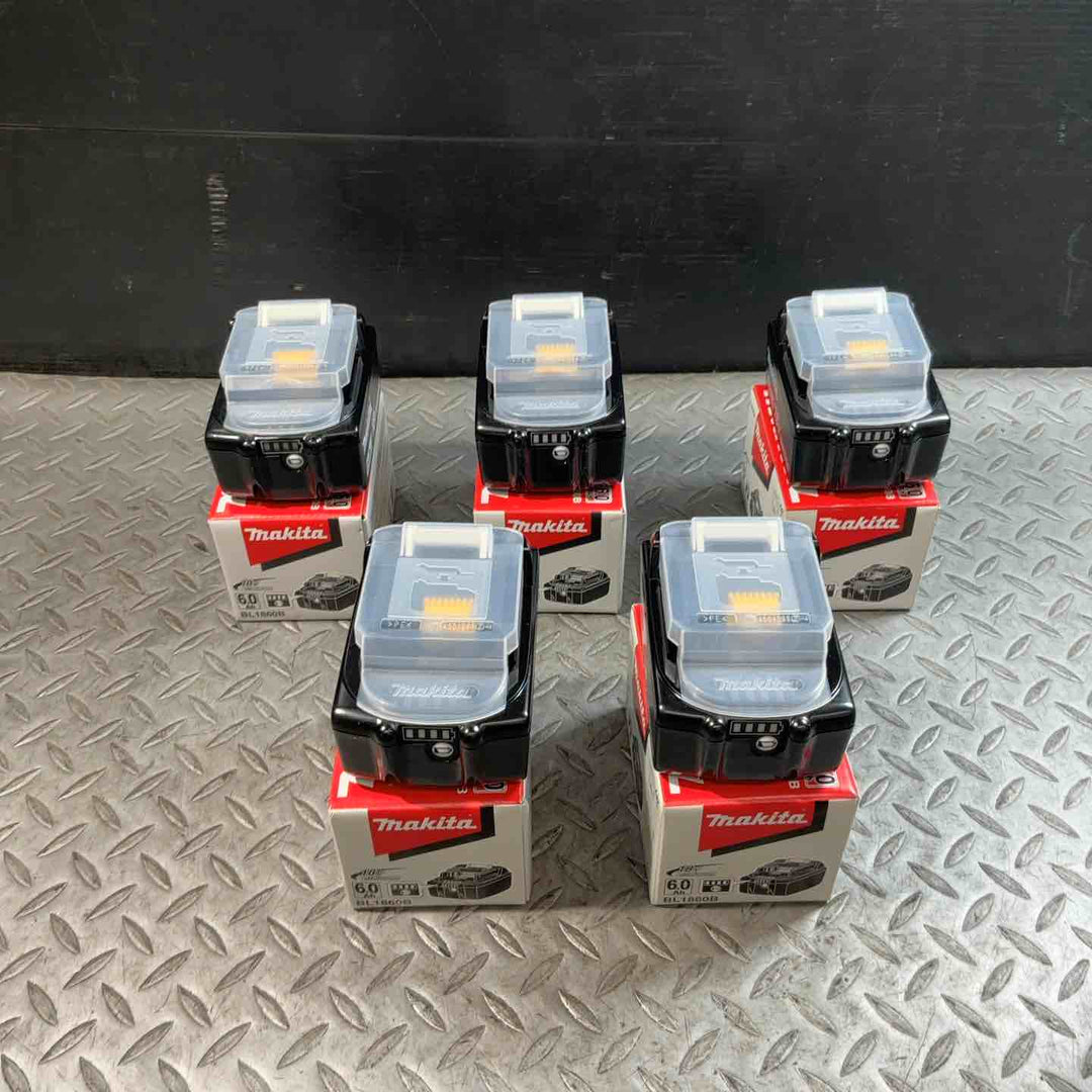 マキタ(makita) リチウムイオンバッテリー 18V/6.0Ah BL1860B　5台セット  純正バッテリー【草加店】