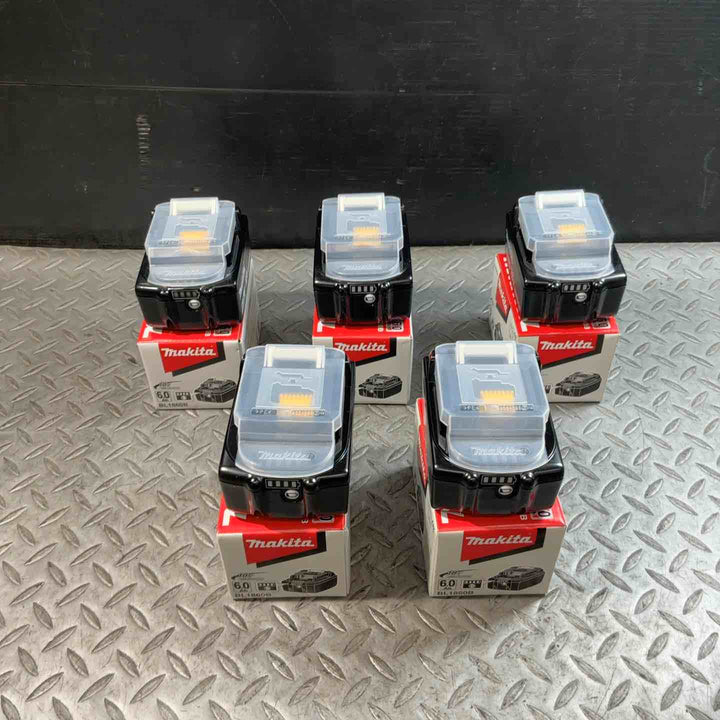 マキタ(makita) リチウムイオンバッテリー 18V/6.0Ah BL1860B　5台セット  純正バッテリー【草加店】