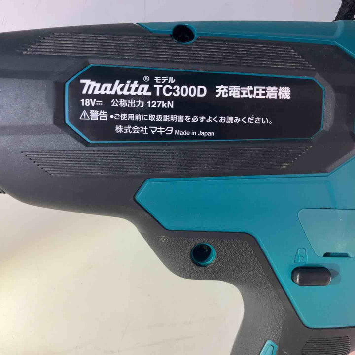 【美品】★マキタ(makita) コードレス圧着機 TC300DRG 充電回数6回　ゴム一個欠品 , ケーブルカッター付き【150AT50YC】【戸田店】