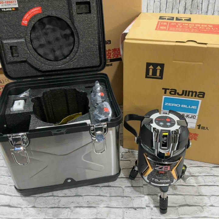 ◇タジマ(Tajima) ナビゼロブルーレーザー墨出し器 電子整準(センサー) 矩十字・横全周 ZEROBLS-KJC【川口店】