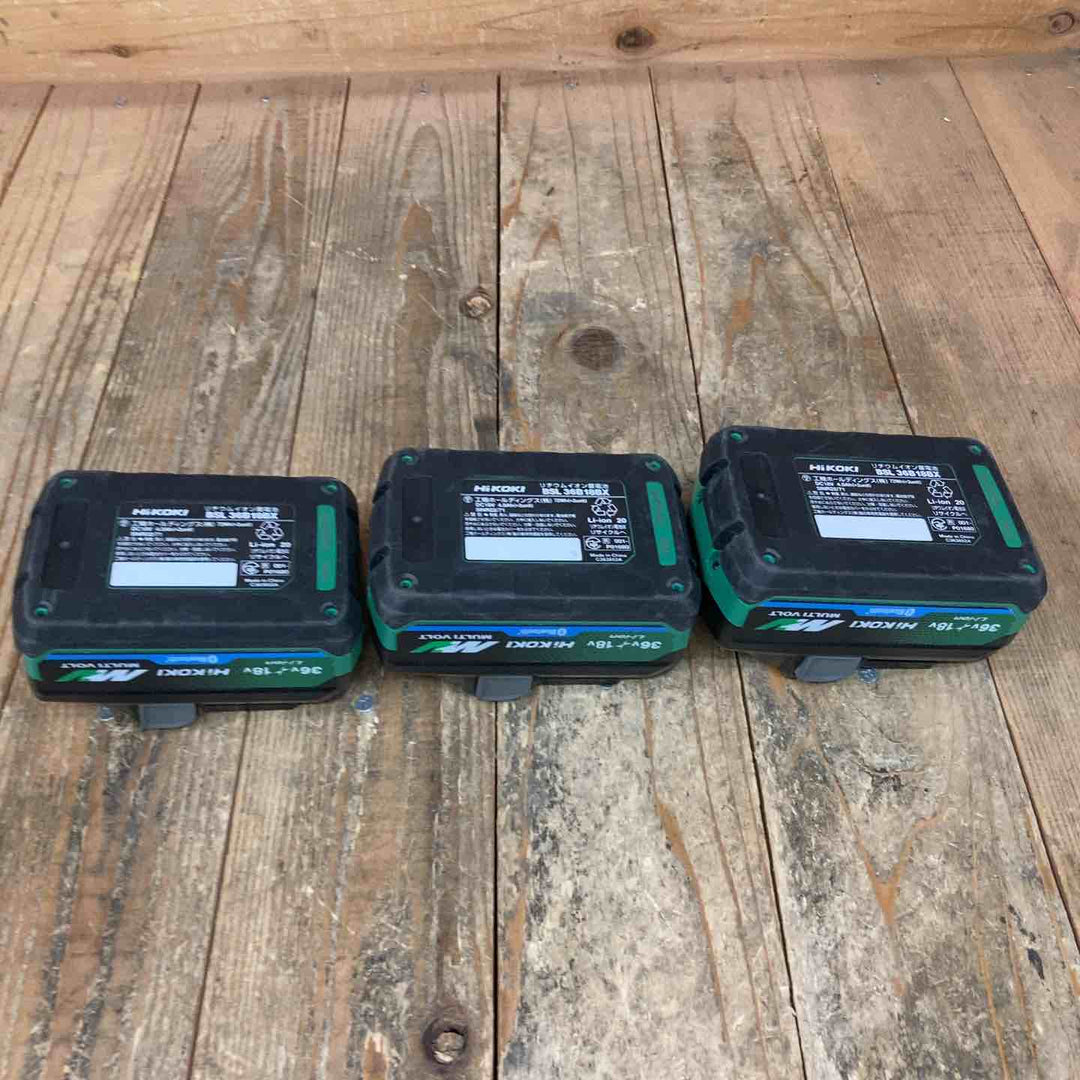 ハイコーキ(HIKOKI ※旧:日立工機) リチウムイオンバッテリー 36V/4.0Ah 18V8.0Ah BSL36B18BX 中古 計3点【所沢店】