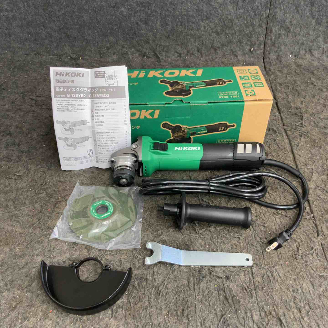 ◇ハイコーキ(HIKOKI ※旧:日立工機) 125mmブレーキ付き電子ディスクグラインダ  G13BYE2 100V【鴻巣店】