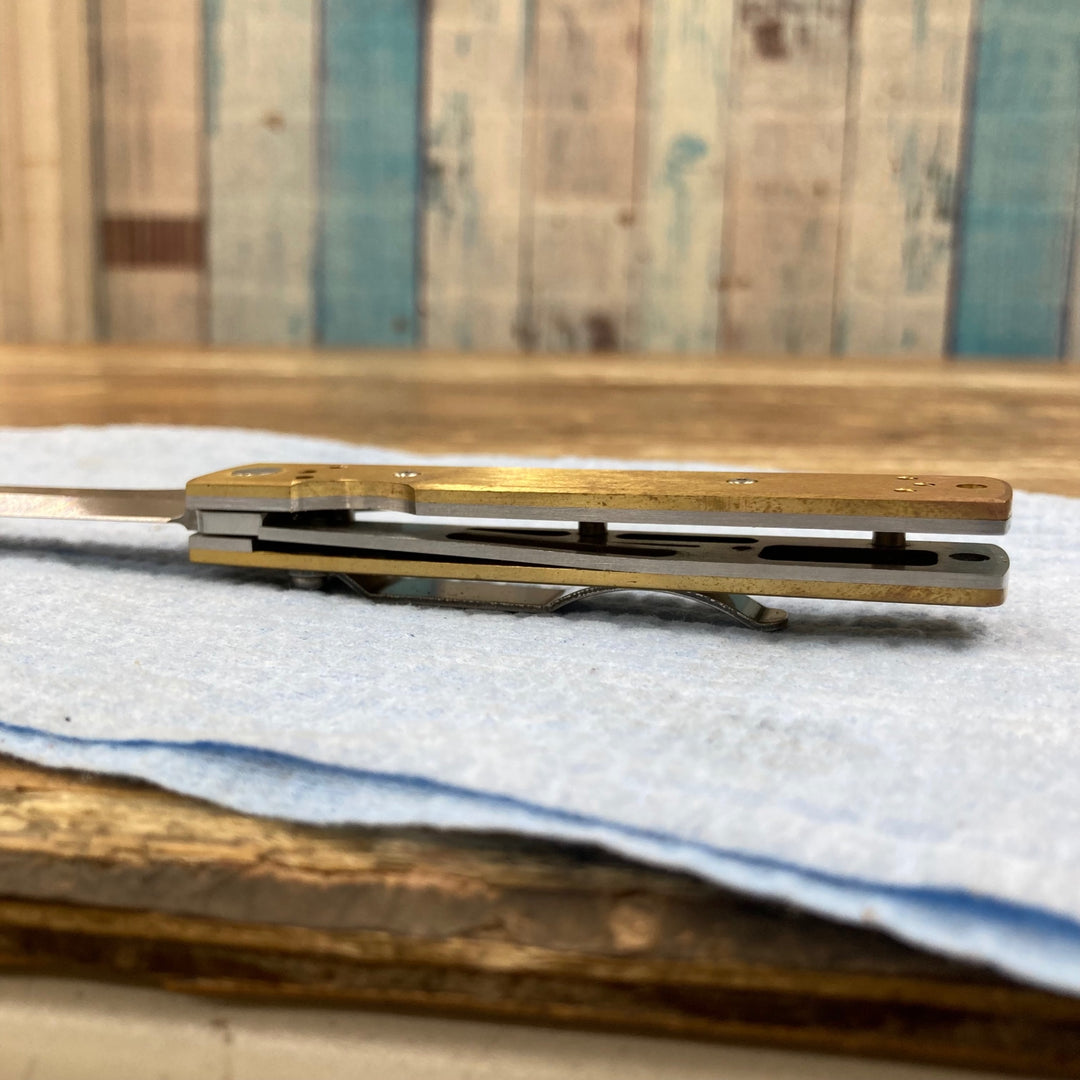 【未使用品】関兼常作 短冊刀 KB-561 真鍮柄 全長166㎜ 刃長72mm TANZAKU-TOU ナイフ【柏店】