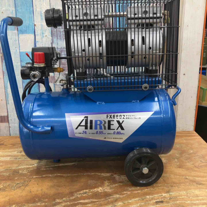 アネスト岩田 AIRREX コンプレッサ オイルフリー 静音モデル 24L FX6602【柏店】