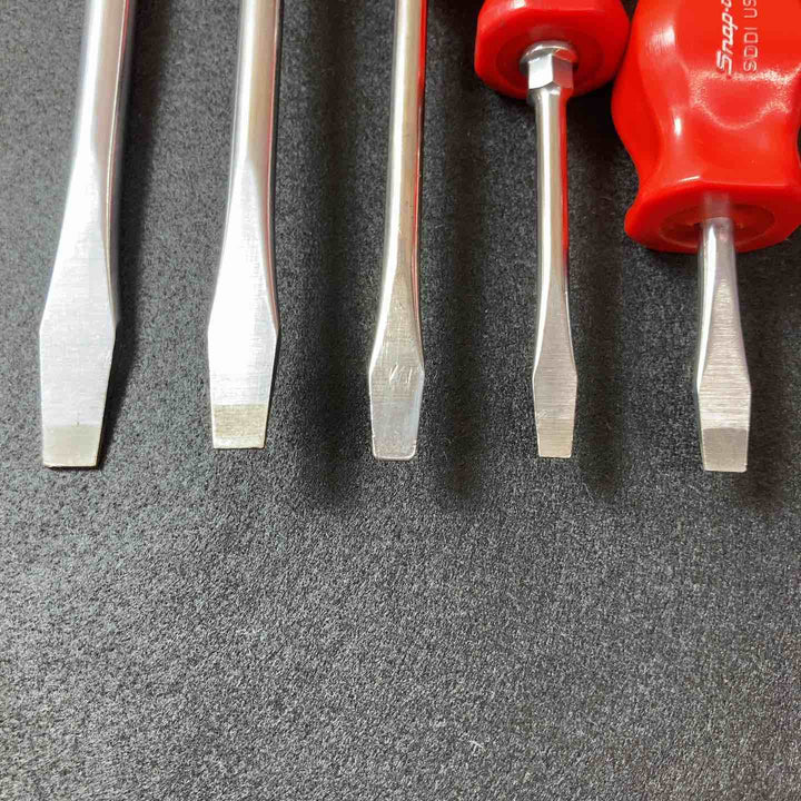【中古品】 スナップオン(Snap-on) SDD4160 SDD4120 マイナスドライバー レッドグリップ 9本セット 【東大和店】