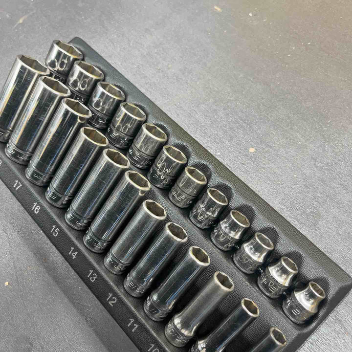 スナップオン  Snap-on 3/8sq ソケットセット 6ポイント シャロー&ディープ ミリサイズ  224SFFSM【越谷店】