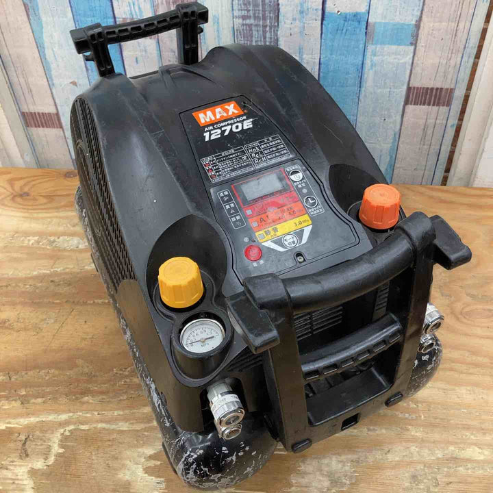 【中古品】★マックス(MAX) 高圧 常圧 エアコンプレッサー AK-HL1270E_ブラック【柏店】
