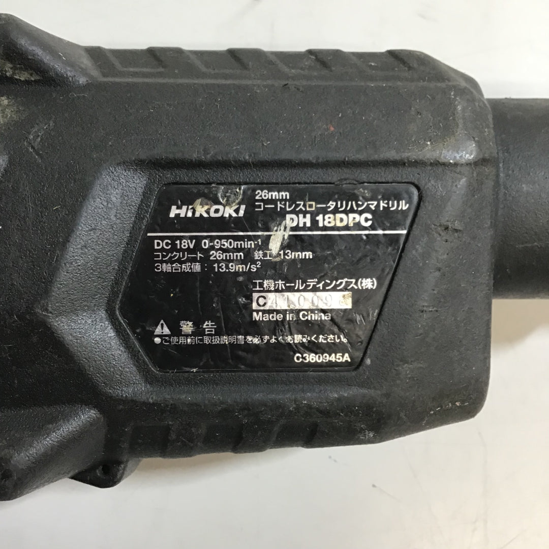 【中古品】DH18DPC(NN) Hikoki コードレスハンマドリル 本体のみ ハンドルなし【戸田店】