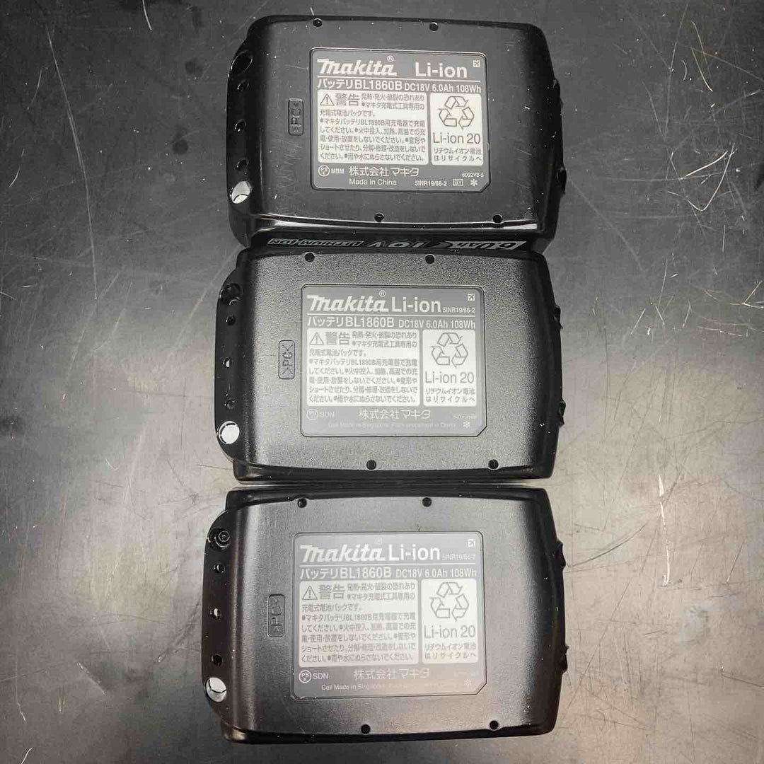 マキタ(makita) 純正 リチウムイオンバッテリー 18V/6.0Ah BL1860B 3個セット 正規品【川越店】