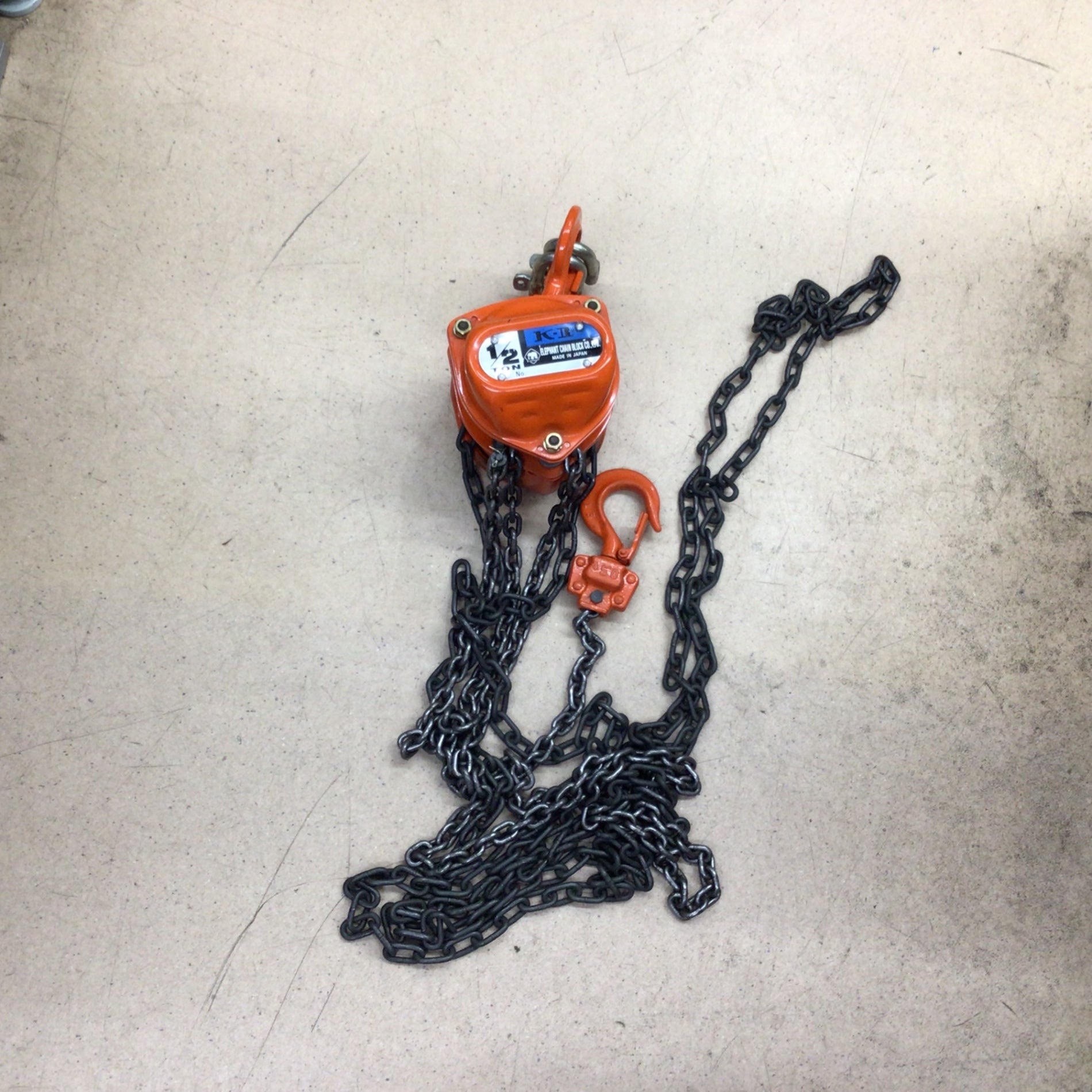 象印　エレファント　チェーンブロック　K-Ⅱ　0.5t　500kg　日曜大工 KZ30-262 ELEPHANT CHAIN BLOCK チェーンブロック K-Ⅱ 0.5ｔ 手動 吊り上げ