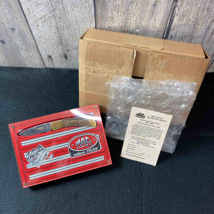 【中古美品】 マックツール(MACTOOLS) 60周年 アニバーサリーナイフ 1998年 未使用長期保管品 【東大和店】