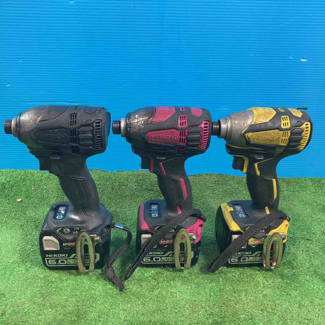 ▼ハイコーキ  日立工機 コードレスインパクトドライバ WH14DDL2 赤・黄・黒 3色セット 14.4V   【岩槻店】
