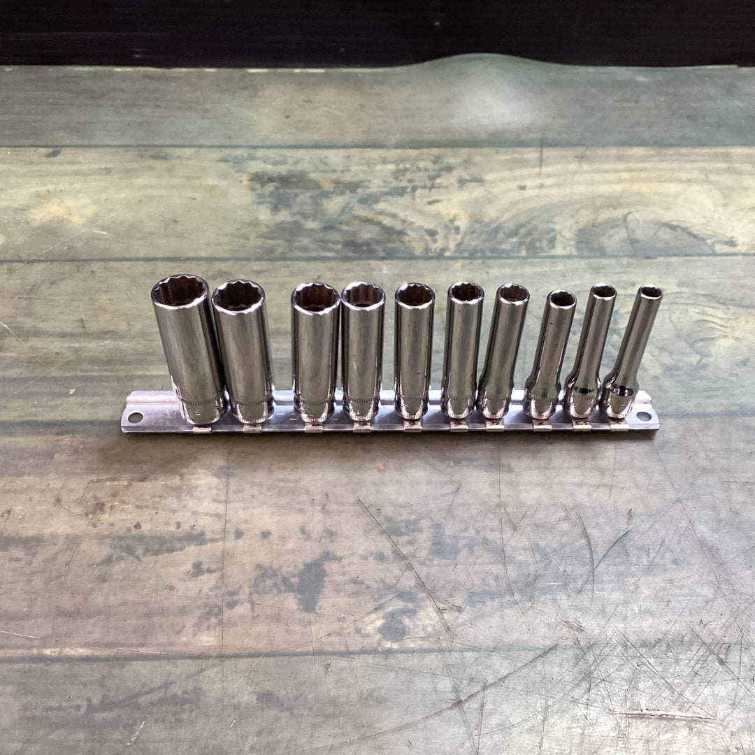 〇 Snap-on スナップオン 差込1/4sq ディープ ソケット 10本セット 5～13mm STMMD5～13 【東大和店】