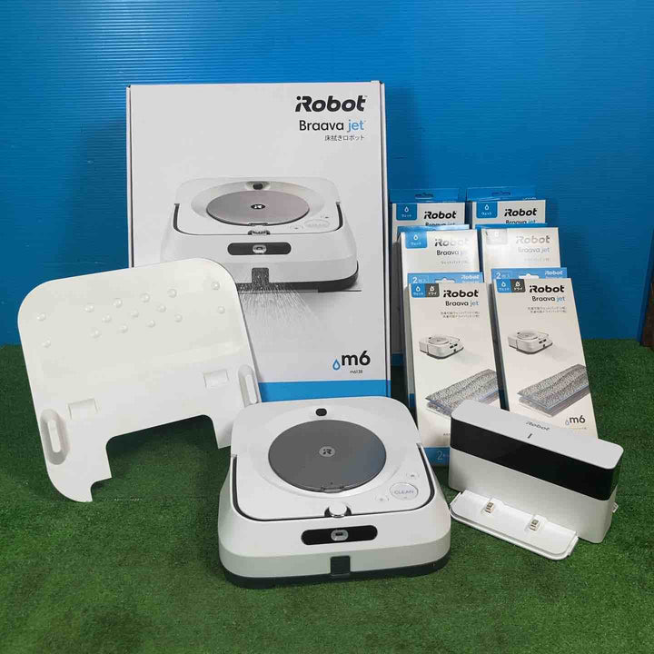 【美品/現状販売品】◇iRobot m613860 m6 ブラーバジェット ロボット掃除機 パッド５点セット♪【岩槻店】