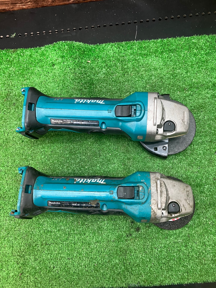 【ジャンク品】マキタ(makita) 100mmコードレスディスクグラインダー GA400DZ 負荷かけると回転止まる 2台セット 部品/パーツ取りに【川越店】