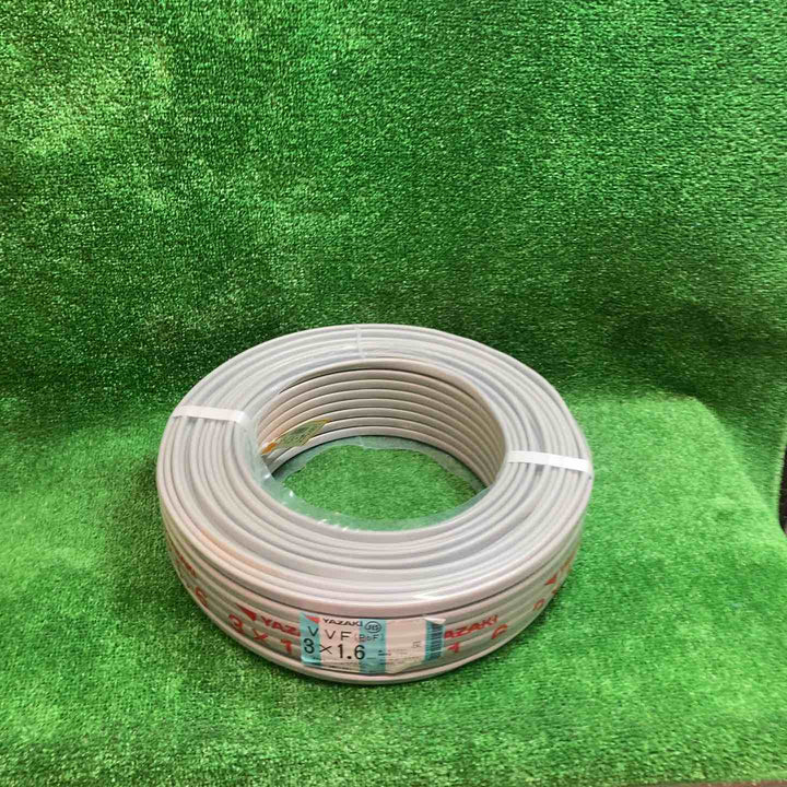 矢崎 VVFケーブル 1.6mm×3芯 100m巻 (灰色) VVF1.6mm×3C×100m YAZAKI【川越店】
