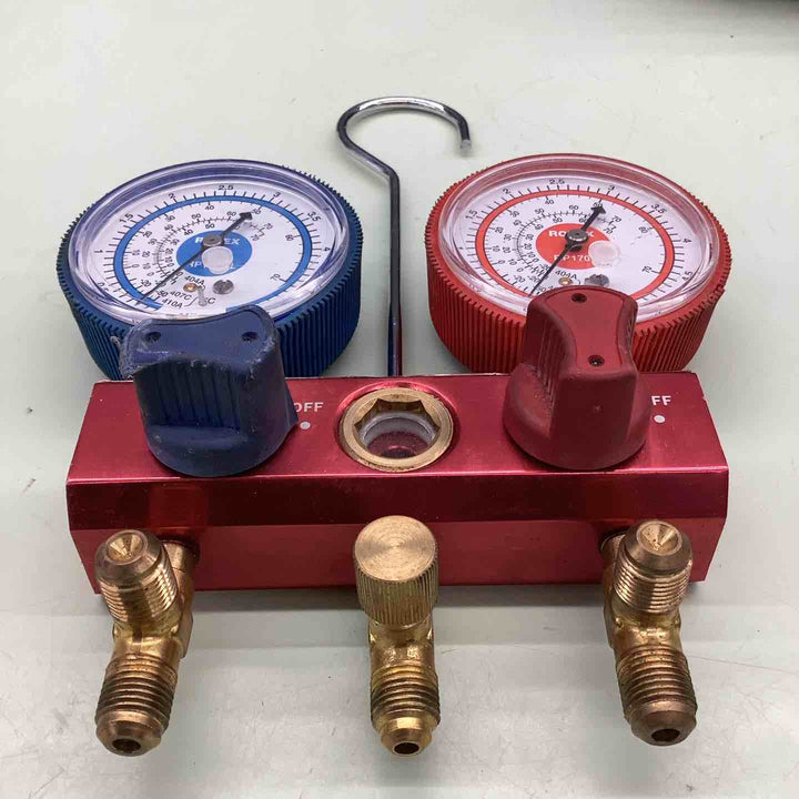 ROTEX R410A マニホールドゲージ RP1707L RP1707エアコン 冷媒ガス 圧力測定 真空引き ガス充填 状態確認 ルームエアコン カーエアコン 【越谷店】