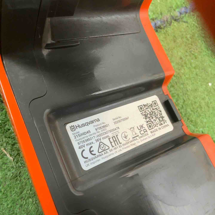 ZENOAH ゼノア コードレスブロワ BHB250P  Husqcarna ハスクバーナ バッテリー式ヘッジトリマー 215iHD45  バッテリー1個 充電器付【草加店】