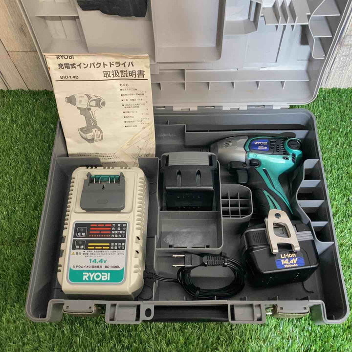 ◇京セラ (旧リョービ RYOBI)14.4Vコードレスインパクトドライバ BID-140 バッテリーに落とせない汚れ有【戸田店】