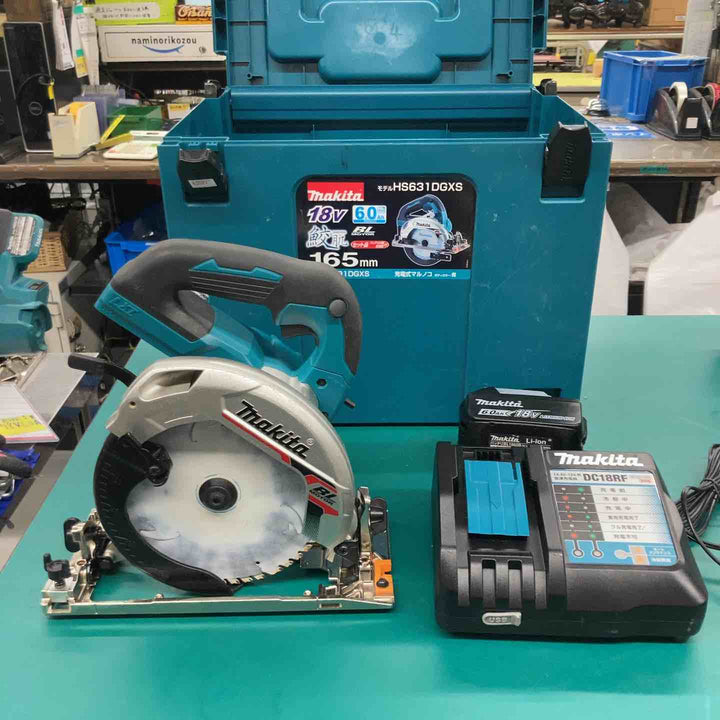 ★マキタ(makita) コードレス丸のこ HS631DGXS　バッテリ1つ充電回数26回【戸田店】