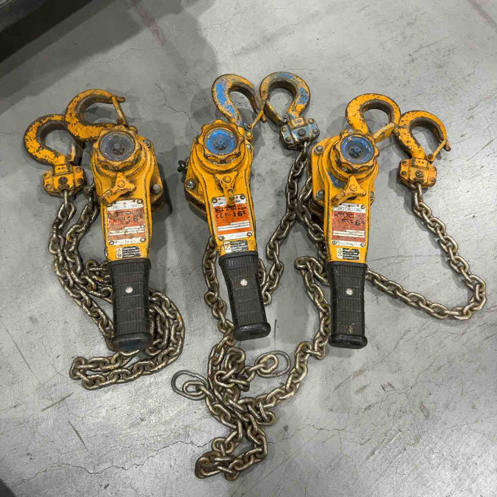 【中古品】KITO/キトー レバーブロック L5型 LB016 荷重1.6t/1.6トン 揚程1.5m 3台セット【川口店】