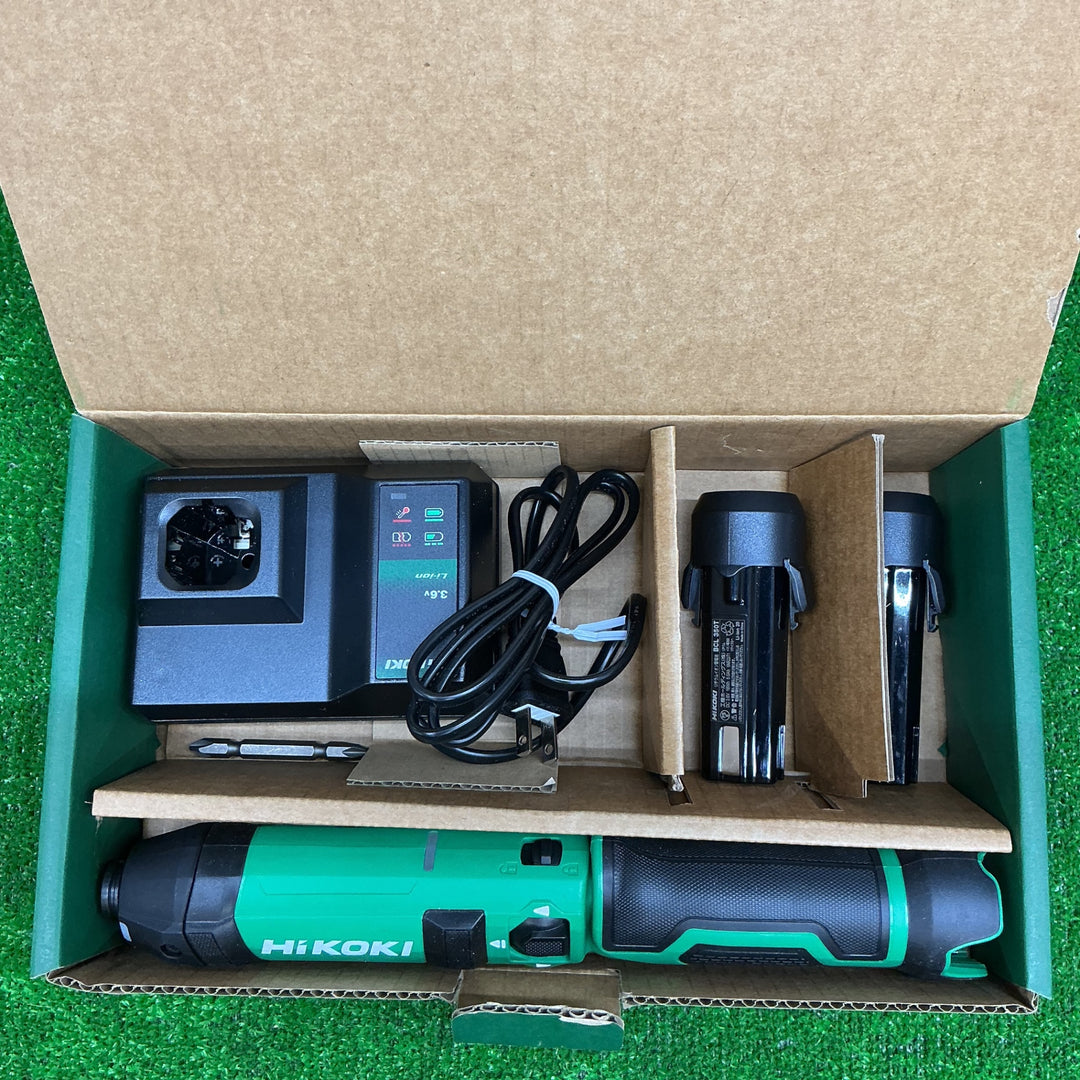 【未使用品】HiKOKI(ハイコーキ) 3.6V 充電式 インパクトドライバー WH3DA スローモード搭載 電池2個・充電器付 WH3DA(2JS)【電材館越谷店】