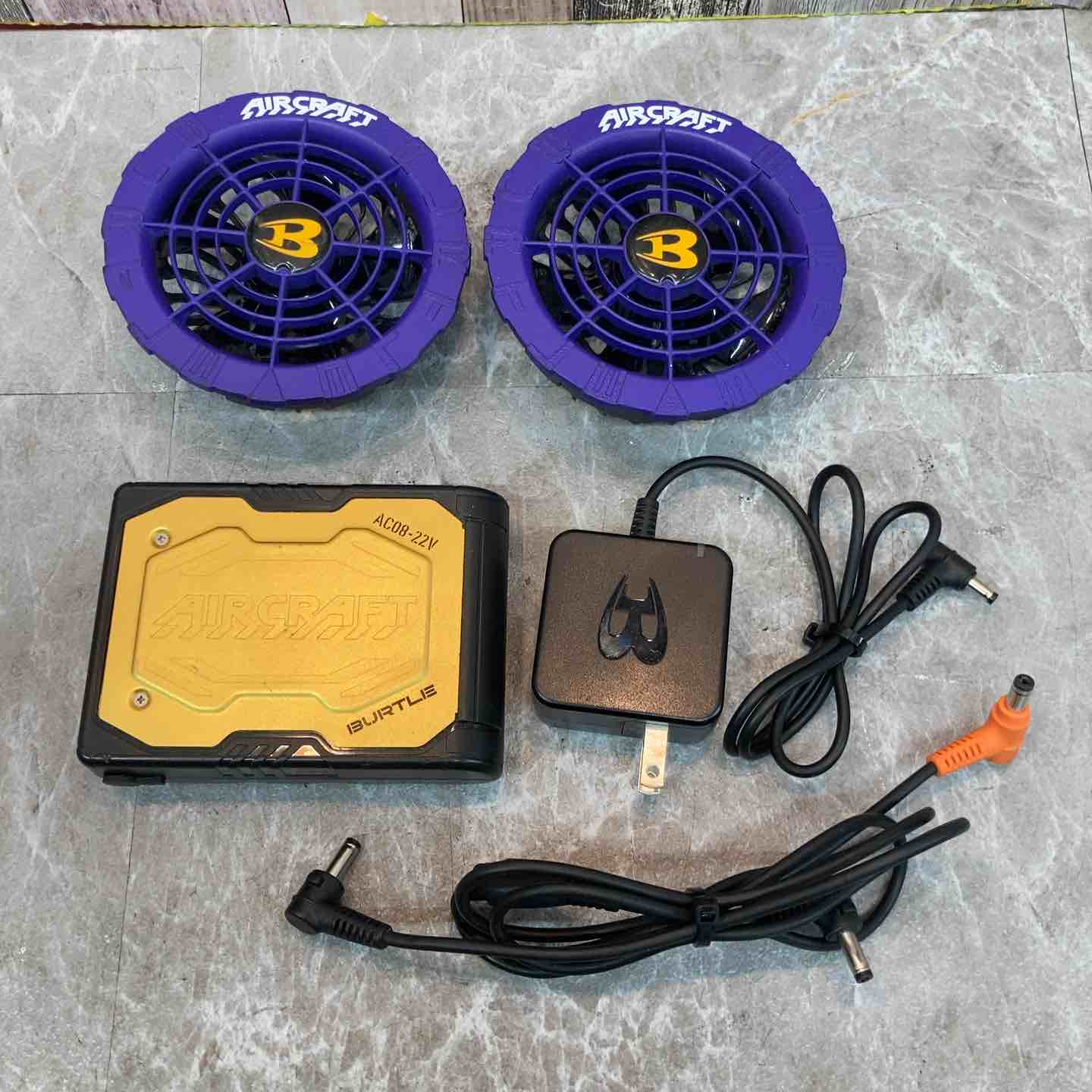 AC260　AC270　バッテリー＆ファンセット　黒　【　バートル　空調服　】 AC260 AC270 バッテリー＆ファンセット 黒 【 バートル 空調服