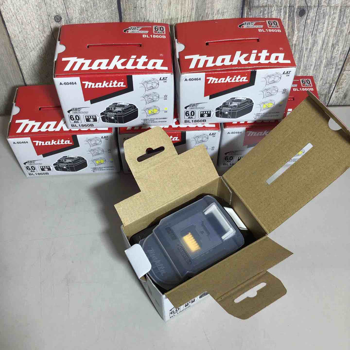 【未使用品】 純正 マキタ makita リチウムイオンバッテリー 18V/6.0Ah BL1860B 6個 バッテリー 純正品 18V 【戸田店】