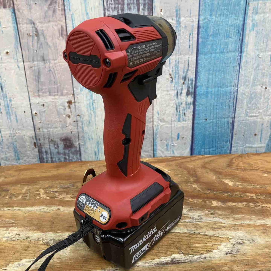 大幅値下げ【未使用品】純正 マキタ makita コードレスインパクトドライバー TD173DGXPR  プレミアムレッド 送料無料【柏店】
