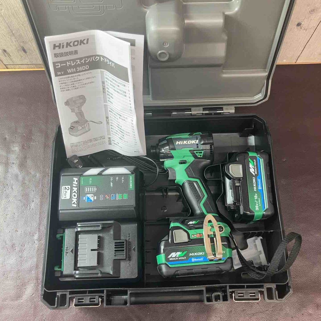 【未使用(店頭展示品)】ハイコーキ(HIKOKI ※旧:日立工機) コードレスインパクトドライバ アグレッシブグリーン WH36DD(2XHLSZ)【東大和店】