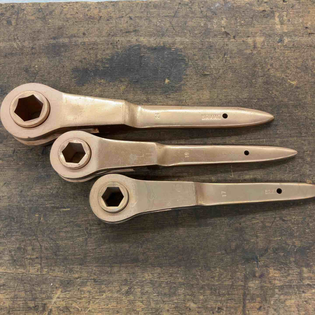 BAXNO X-Spark 防爆ラチェットレンチ 24、19、17mm 3本セット【八潮店】 BAXNO X-Spark 防爆ラチェットレンチ 24、19、17mm 3本セット【八潮店